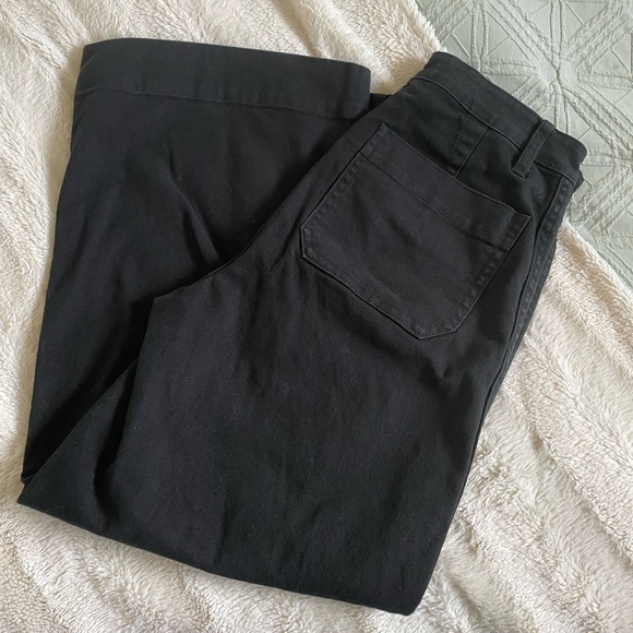 Madewell black denim flare crop pants size 27 - Picture 1 of 5